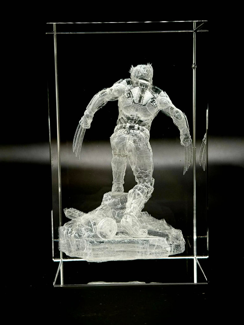 Marvel-Inspired 3D Laser Engraved Crystal – K9 Optical Glass Collectible Display