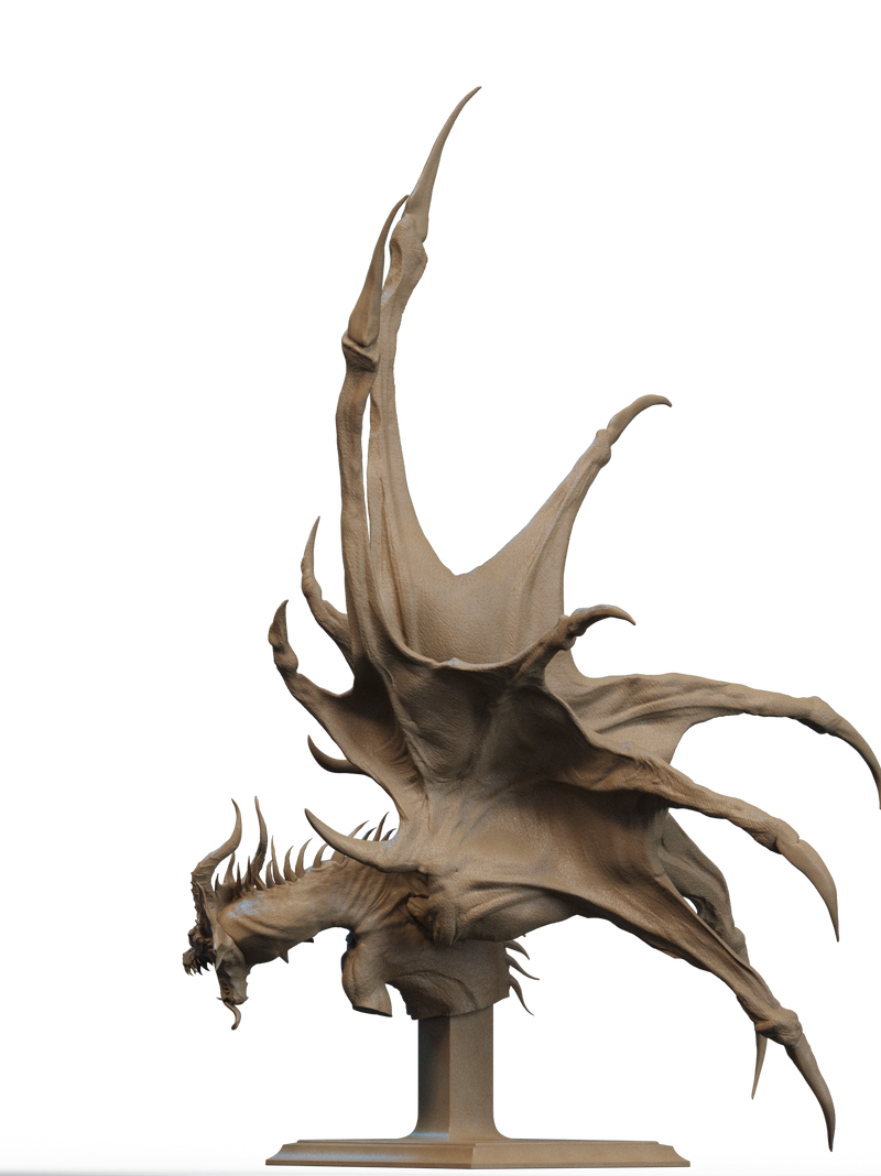 Mysterious Dragon Resin Bust - view 3