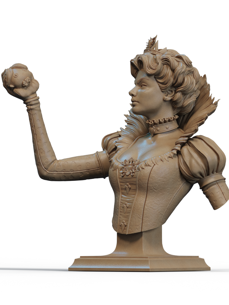 Queen of Hearts Resin Bust - view 2