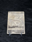 Actual engraving example - Pikachu engraved metal trading card