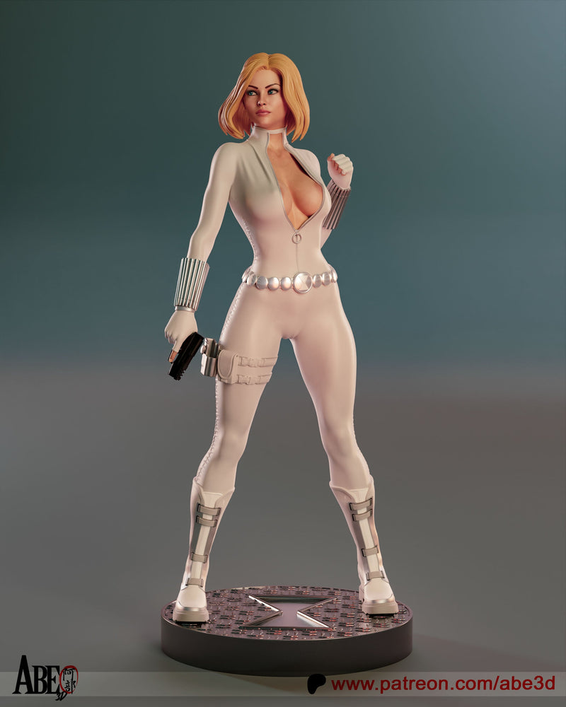 White Widow Resin Statue - view 2