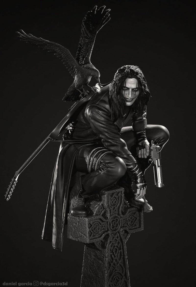 The Crow Resin Statue - view 3