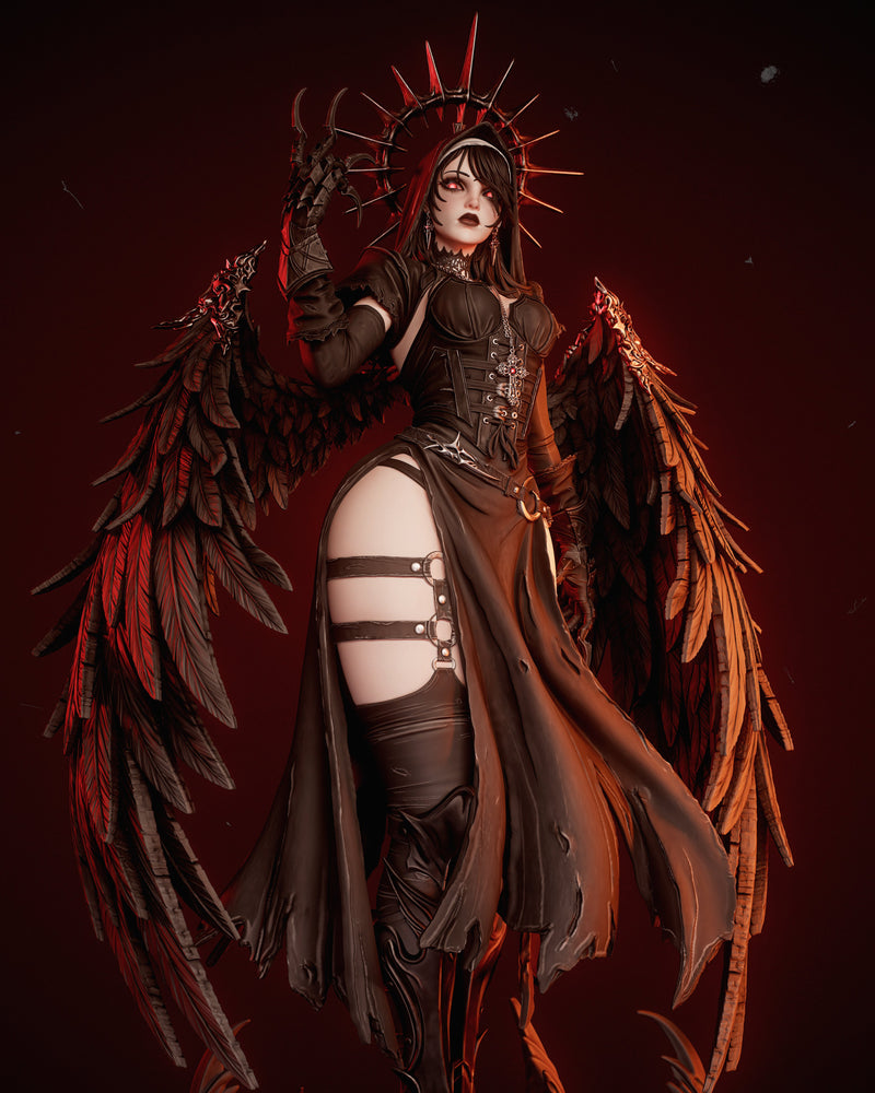 Corrupted Nun Resin Statue - view 2