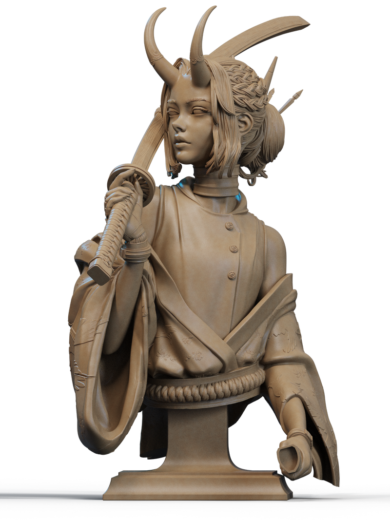 Oni Resin Bust - view 2