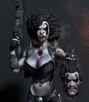 Lady Lobo Resin Statue - view 1