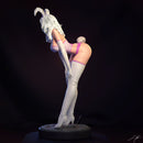 White Rabbit Resin Statue - view 4