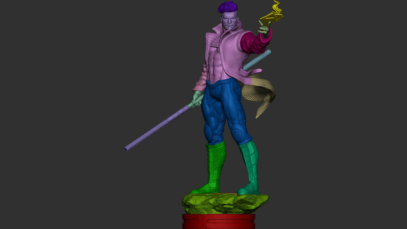 Gambit Resin Statue - view 5