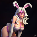 White Rabbit Resin Statue - view 5