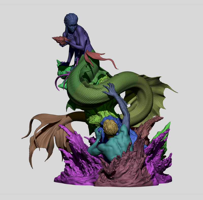 Mermaid Resin Statue - view 6