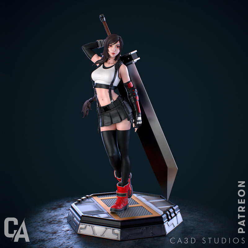 Tifa Resin Statue - view 2