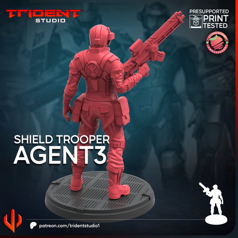 SHIELD TROOPER AGENT - Marvel MCP-Compatible 40mm Resin Miniature