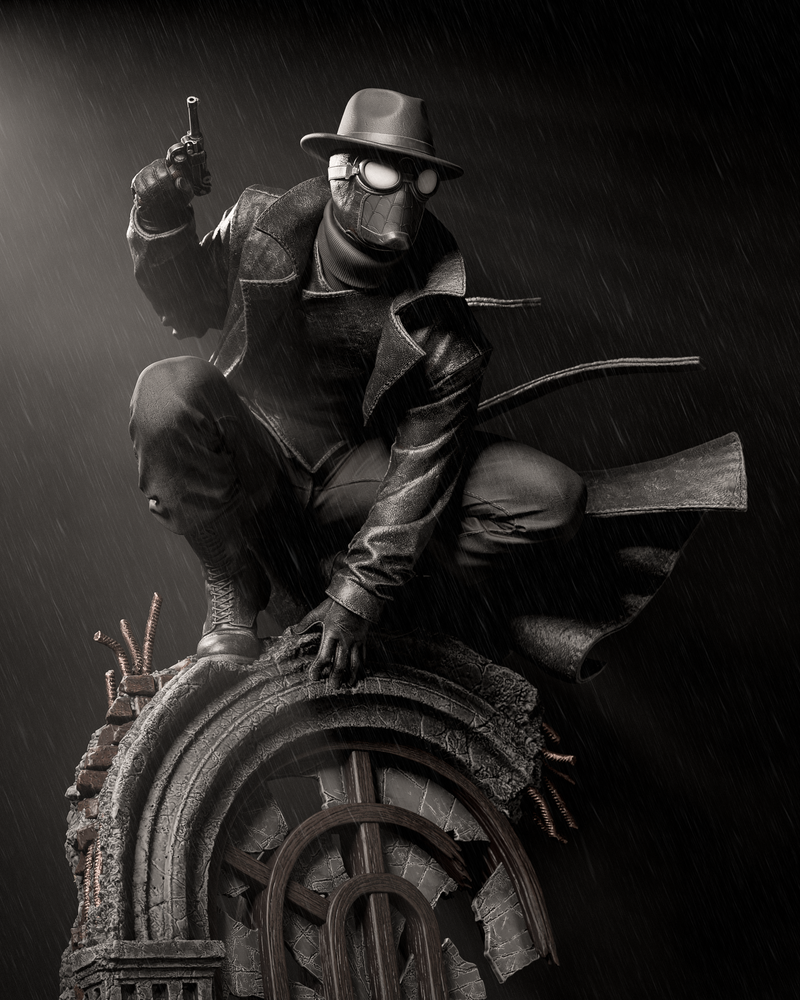 Spider Man Noir Resin Statue - view 6