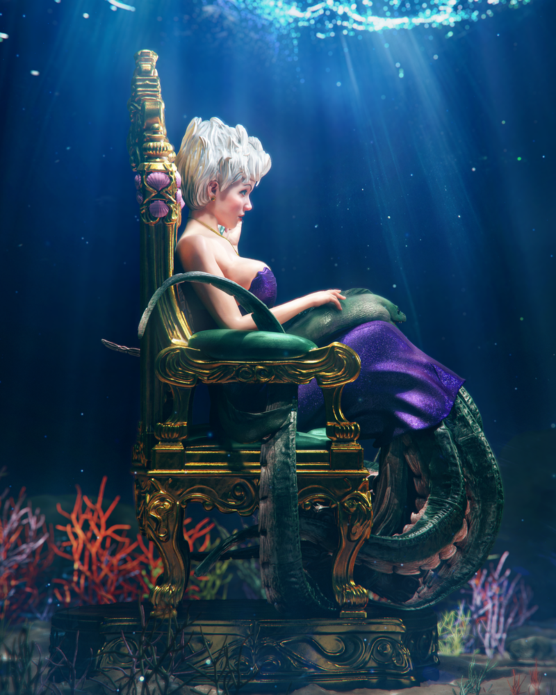 Ursula Resin Statue - view 6