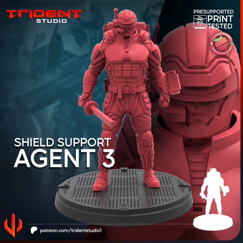 SHIELD SUPPORT AGENT - Marvel MCP-Compatible 40mm Resin Miniature
