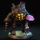 Big Daddy and Little Sister Resin Statue - view 4
