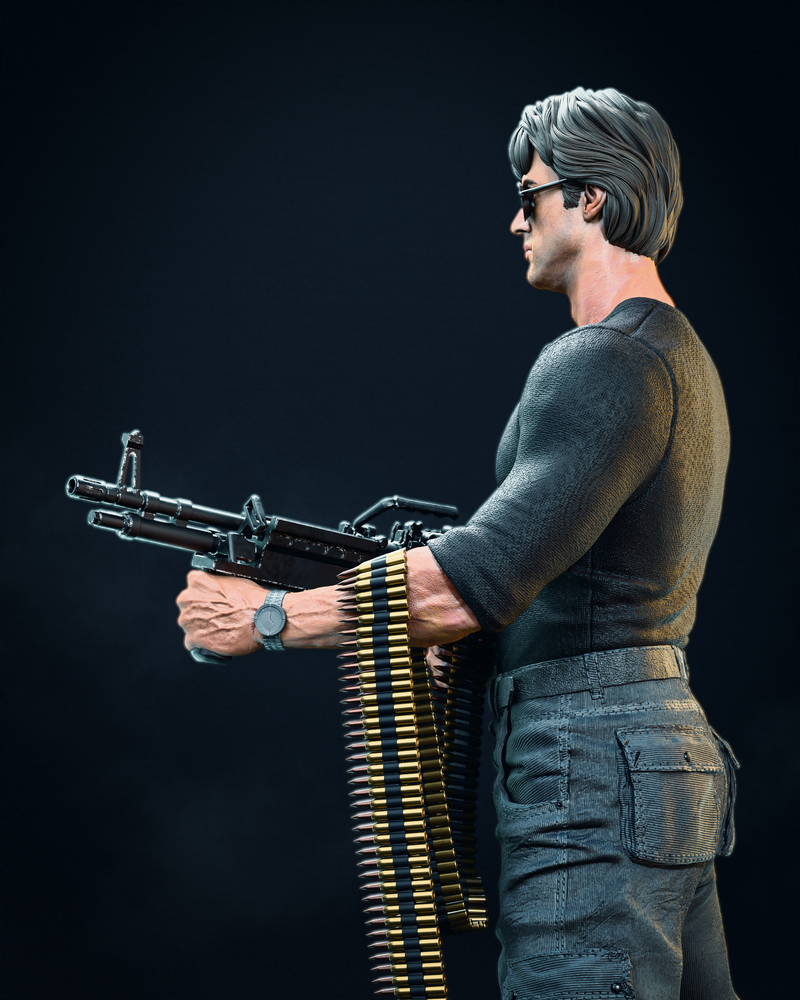 Rambo Resin Statue - view 8