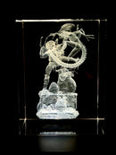 Alien vs Predator Diorama 3D Crystal Engraving – Large Sci-Fi Horror Laser Crystal Display