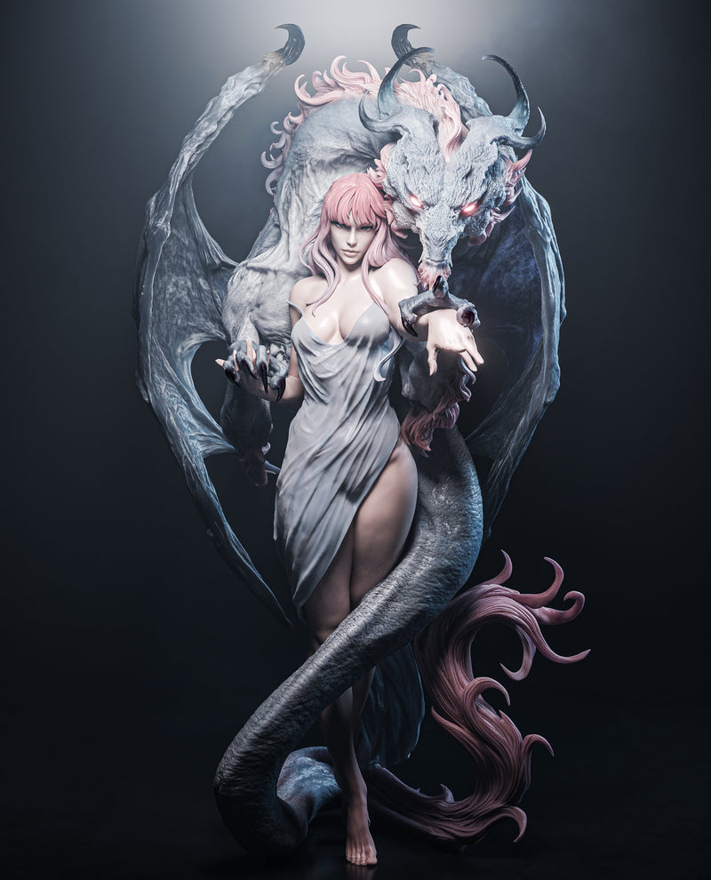 Dragon Lady Resin Statue - view 4