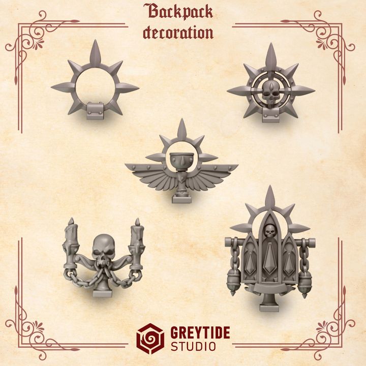 Crimson Lords Backpack Decorations