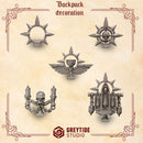 Crimson Lords Backpack Decorations