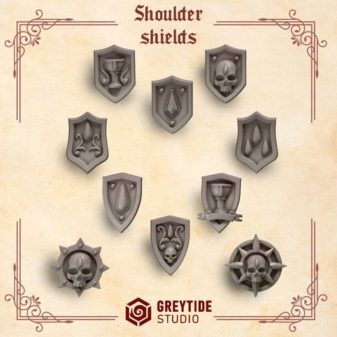 Crimson Lords Shoulder Shields Decoration