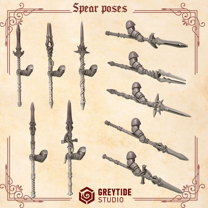 Crimson Lords Spears Poses