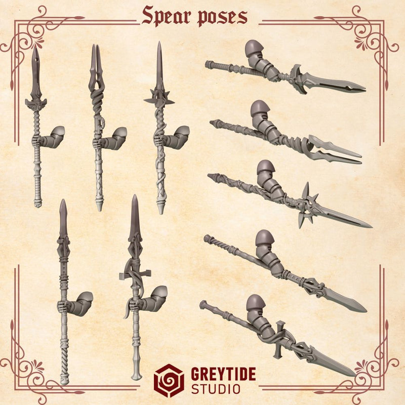 Crimson Lords Spears Poses