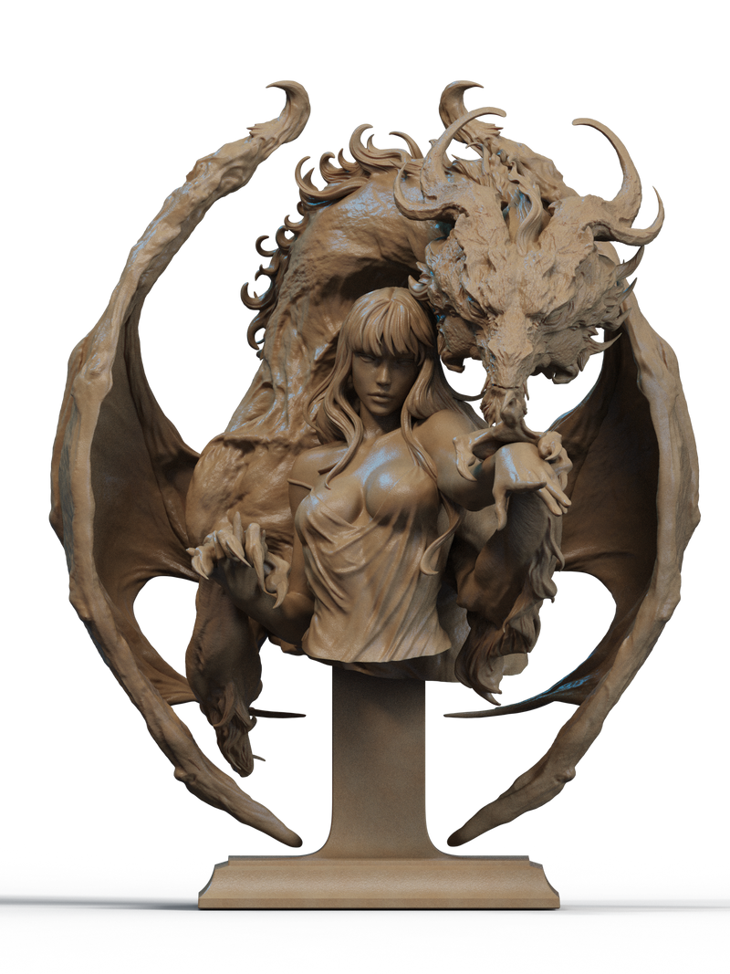 Dragon Lady Resin Bust - view 2