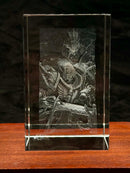 Space Marine vs Tyranid Crystal Engraving – Warhammer 40K Laser Crystal Display