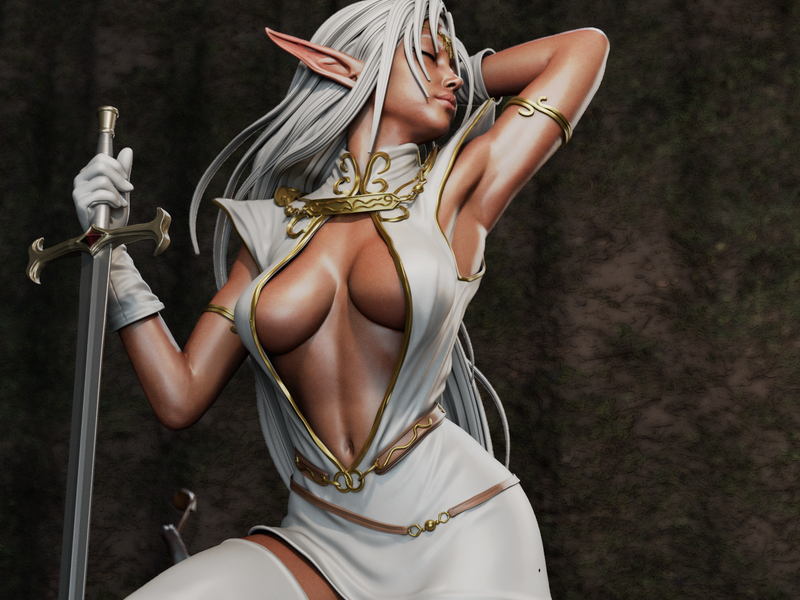 Pirotess Resin Statue - view 2
