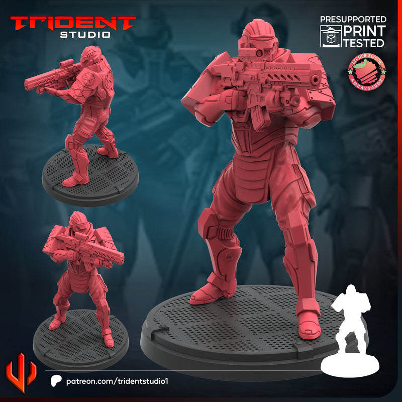 SHIELD HEAVY AGENT - Marvel MCP-Compatible 40mm Resin Miniature