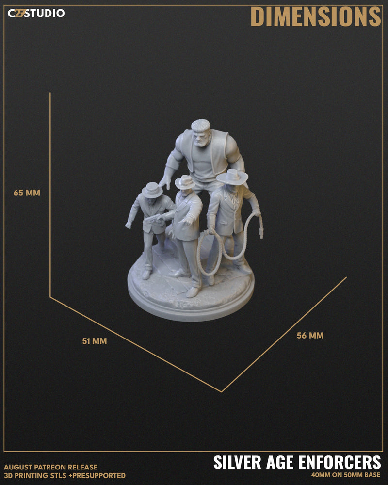 Silver Age Enforcers - Marvel MCP-Compatible Resin Miniature