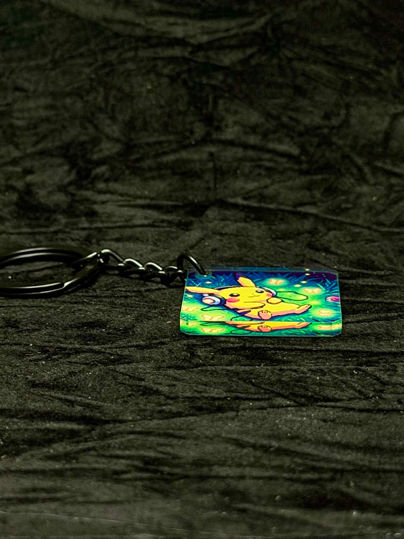 Pikachu Square Acrylic Keychain
