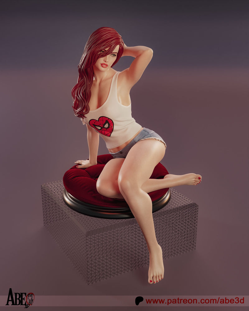 Mary Jane Resin Statue - view 2