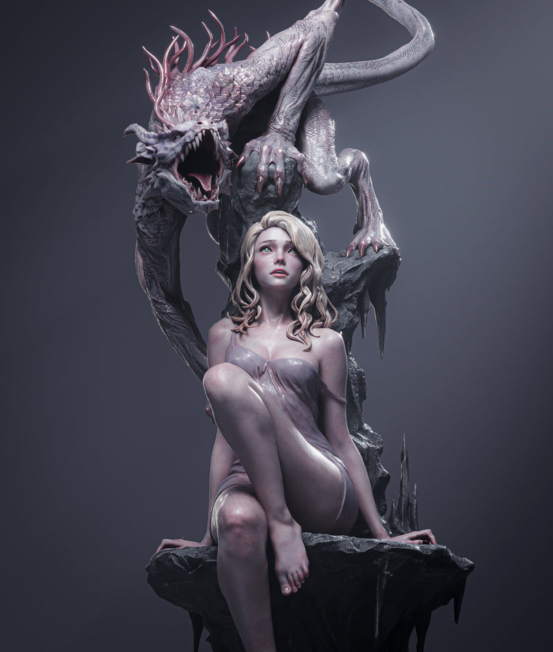 Elegy of the Wyrm Resin Statue - view 8