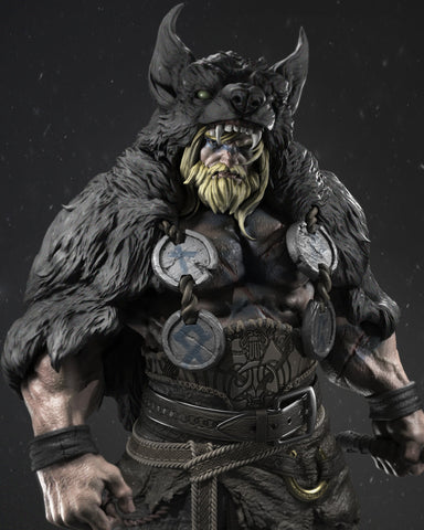 Barbarian Thor Resin Statue - view 1
