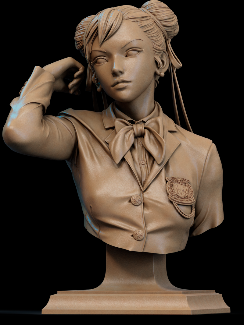 Chun Li Resin Bust - view 1
