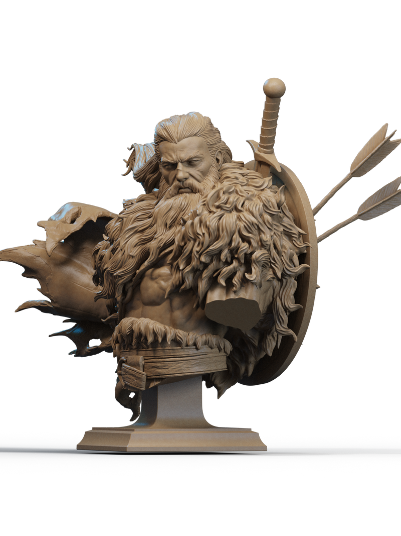 North Warrior Resin Bust - view 2