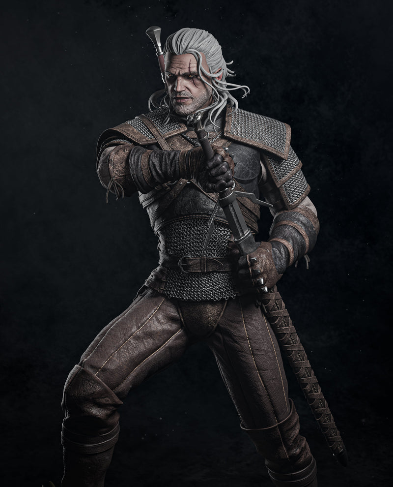 Geralt Resin Statue - view 4