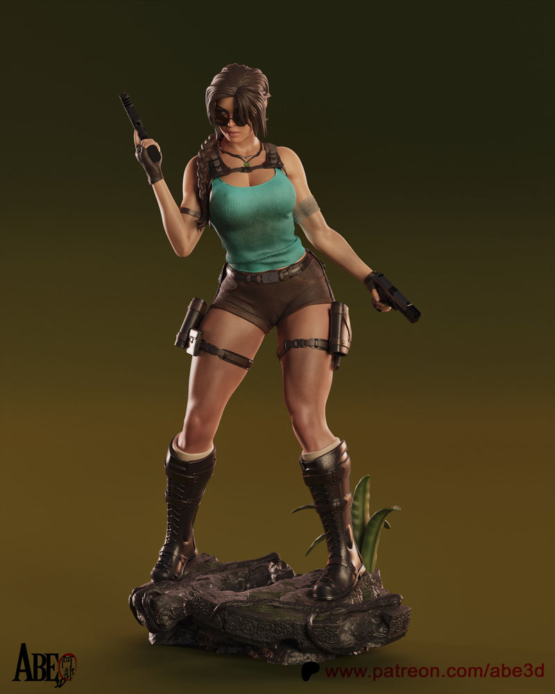 Lara Croft Resin Statue - view 2