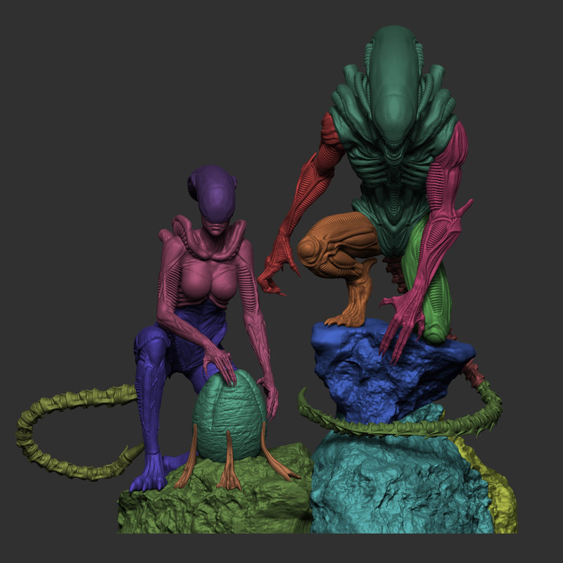 Alien Resin Statue - view 7