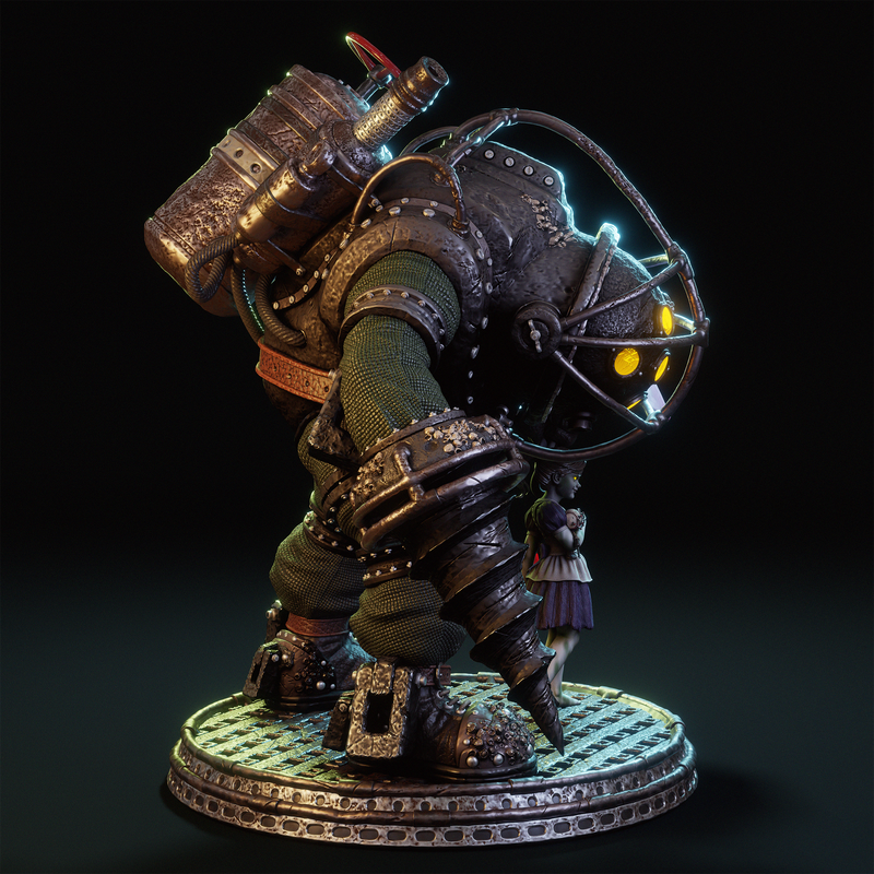Big Daddy and Little Sister Resin Statue - view 5