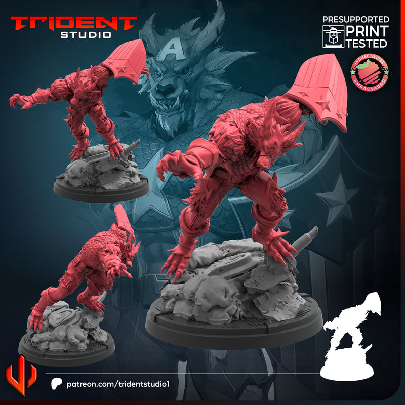 CAP WOLF RIVALS - Marvel MCP-Compatible 40mm Resin Miniature