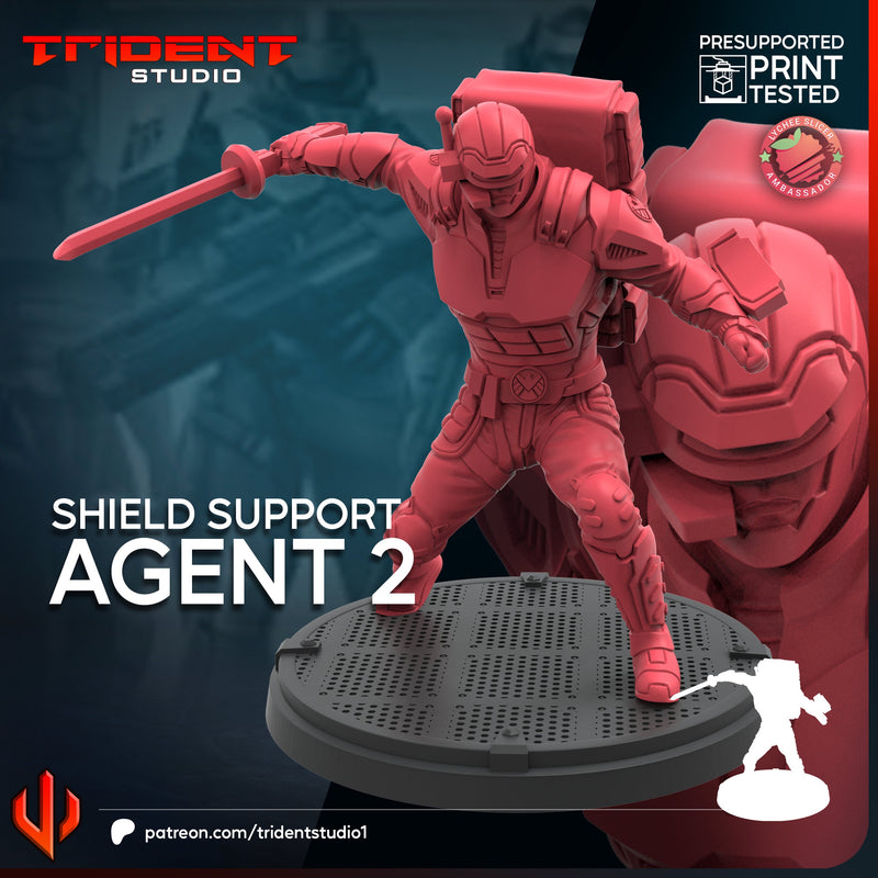 SHIELD SUPPORT AGENT - Marvel MCP-Compatible 40mm Resin Miniature