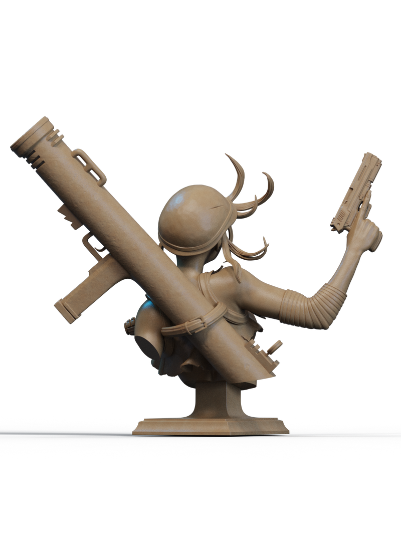 War Girl Resin Bust - view 3