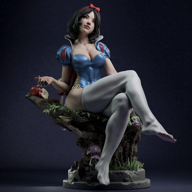 White Resin Statue - view 2