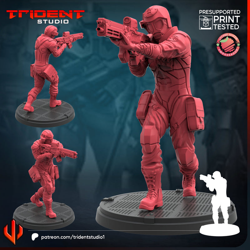 SHIELD TROOPER AGENT - Marvel MCP-Compatible 40mm Resin Miniature