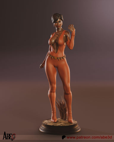 Vixen Resin Statue - view 1