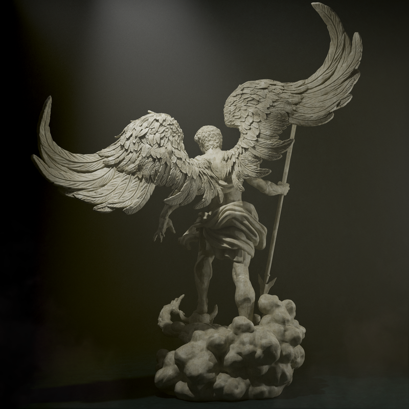 Archangel Michael Resin Statue - view 6