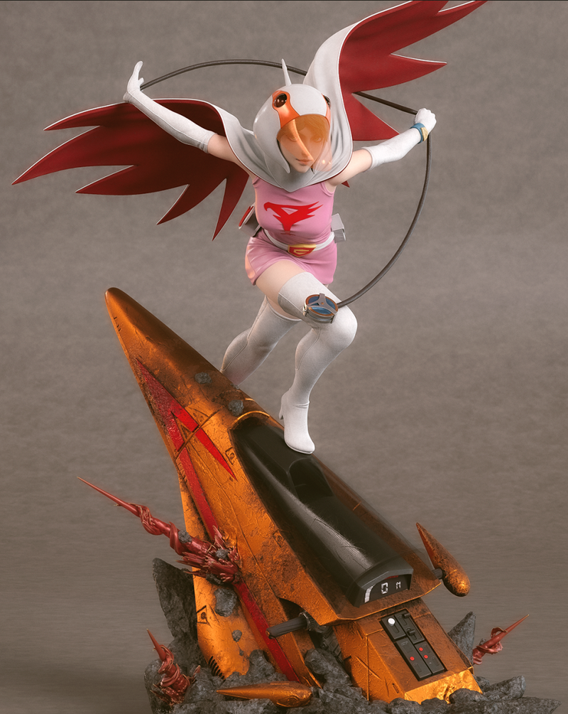 Jun the Swan Resin Statue - view 5